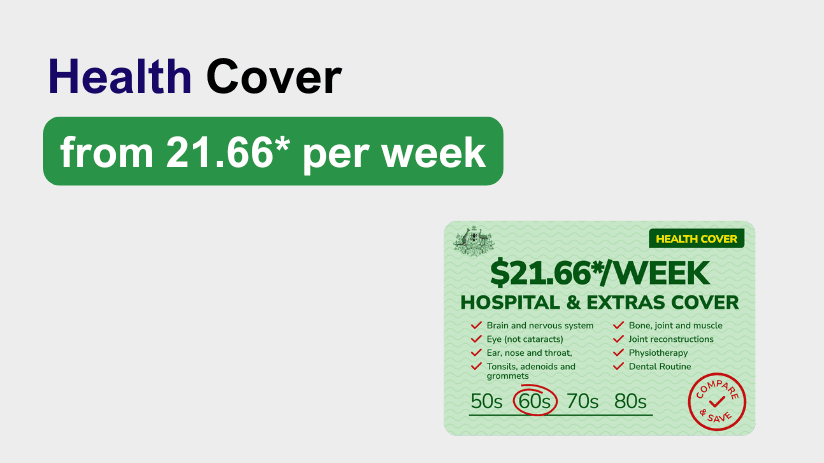 Health Cover from $21.66 per week
